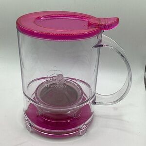 Teavana Perfectea Clear Mug with Hot Pink Lid and Base